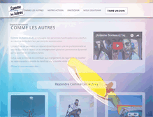 Tablet Screenshot of commelesautres-asso.org